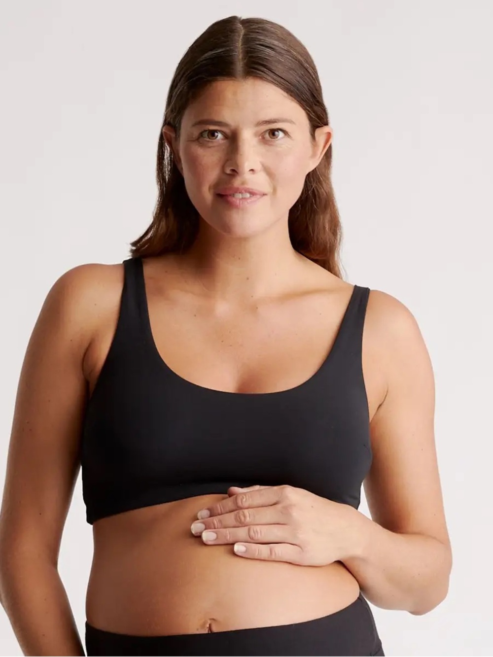 NWT QUINCE Pack Of 2 Micromodal Maternity & Postpartum Bras Small Black 8418